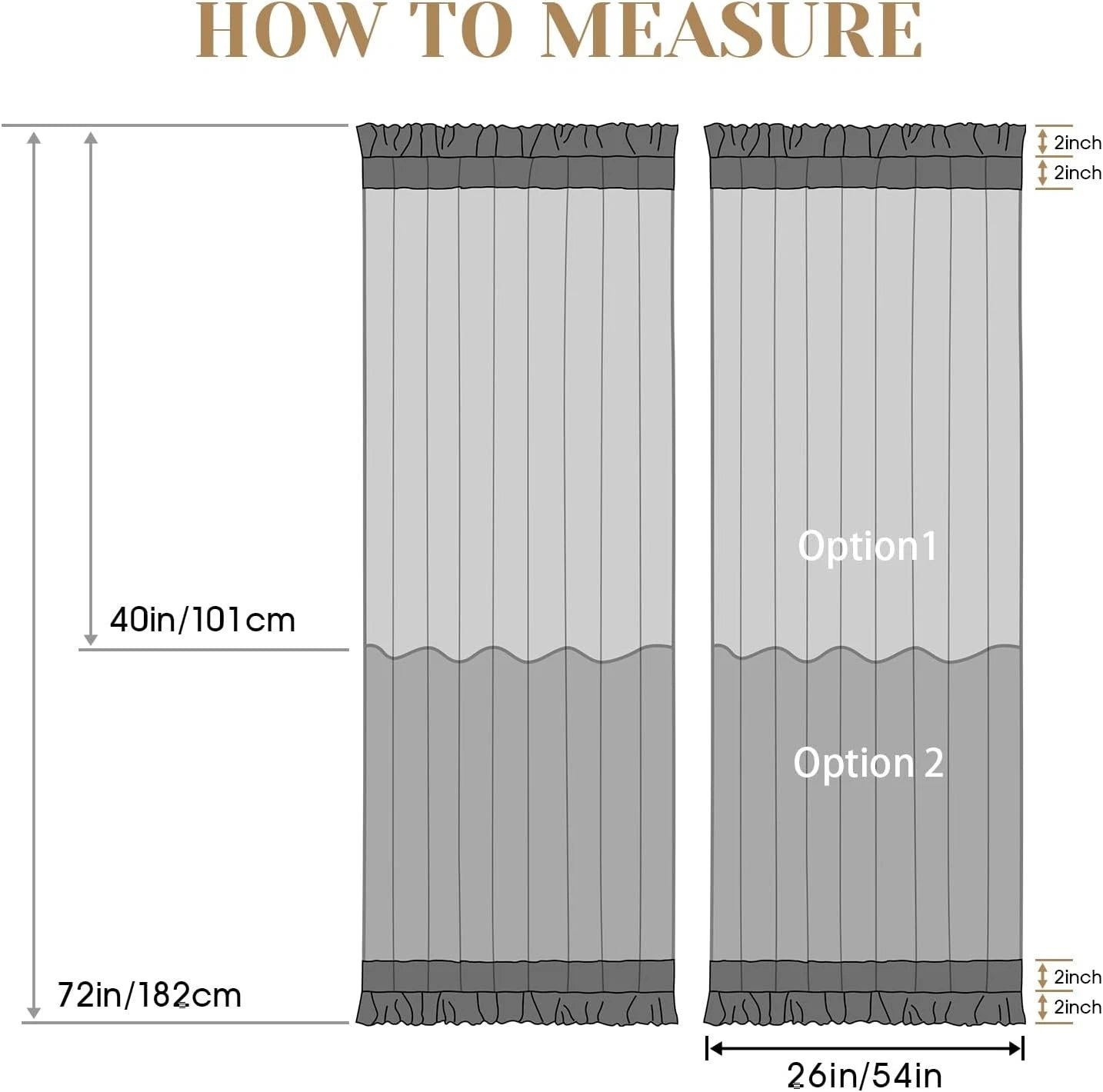 Low-transparency side window French curtains, 54 inches wide x 72 inches long. 07FC0E-D4 - KOEEK