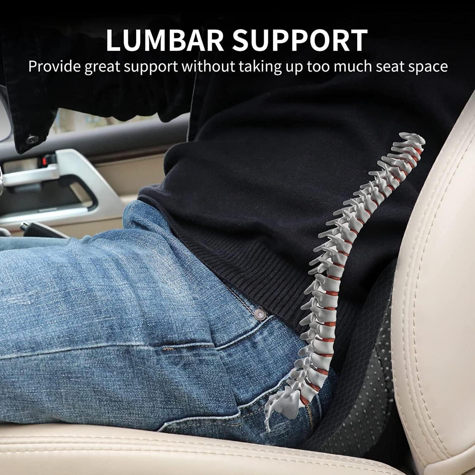 new Driver Seat Cushion for Office Chair and Car Seat - Orthopedic Coccyx Cushion koeek - KOEEK