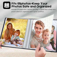 new Photo Album 8x10, 8x10 Book Holds 68 Photos, Art Portfolio Black 07FC0E-D4 - KOEEK