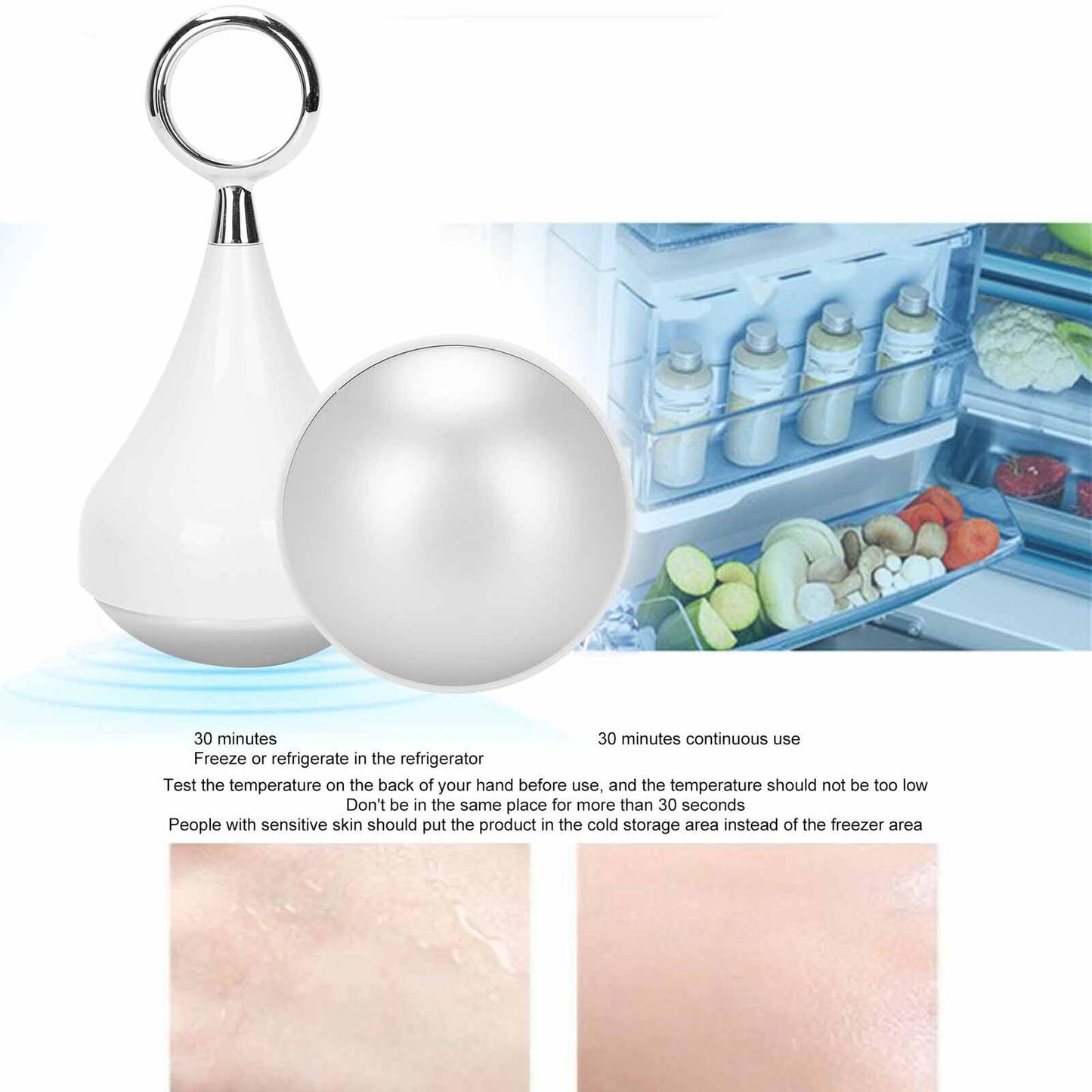 new Ice Compress Machine Serum Import Rejuvenation Massager Cooler (526 White) HGF koeek - KOEEK