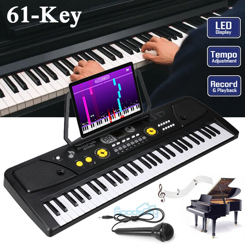 nytt Smart Digital Piano Keyboard 61 Key - Bærbart elektronisk instrument med mikrofon