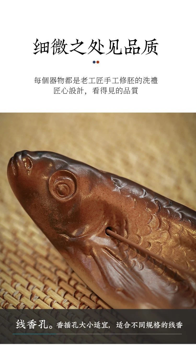 Ceramic Incense Holder Tea Ceremony Decor Home Indoor Sandalwood Stick Stand 07FC0E-D4 - KOEEK