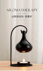 Black Hanging Aromatherapy Burner Candle Wax Warmer Lamp Home Indoor Decor 07FC0E-D4 - KOEEK