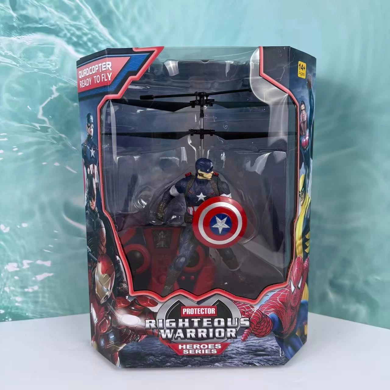 Marvel Avengers Captain America RC Helicopter with LED Lights and Gyro Stabilize MARVEL - KOEEK