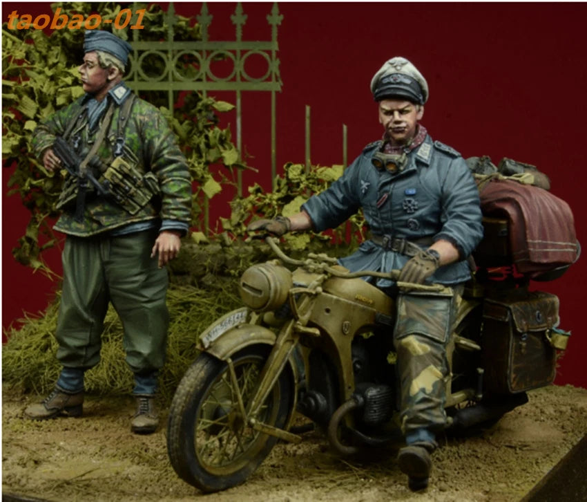 1:35 resin figures model kit WW II  German soldiers 2 man（No motorcycle）GK3520 07FC0E-D4 - KOEEK