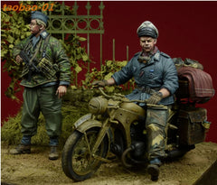 1:35 resin figures model kit WW II  German soldiers 2 man（No motorcycle）GK3520 07FC0E-D4 - KOEEK