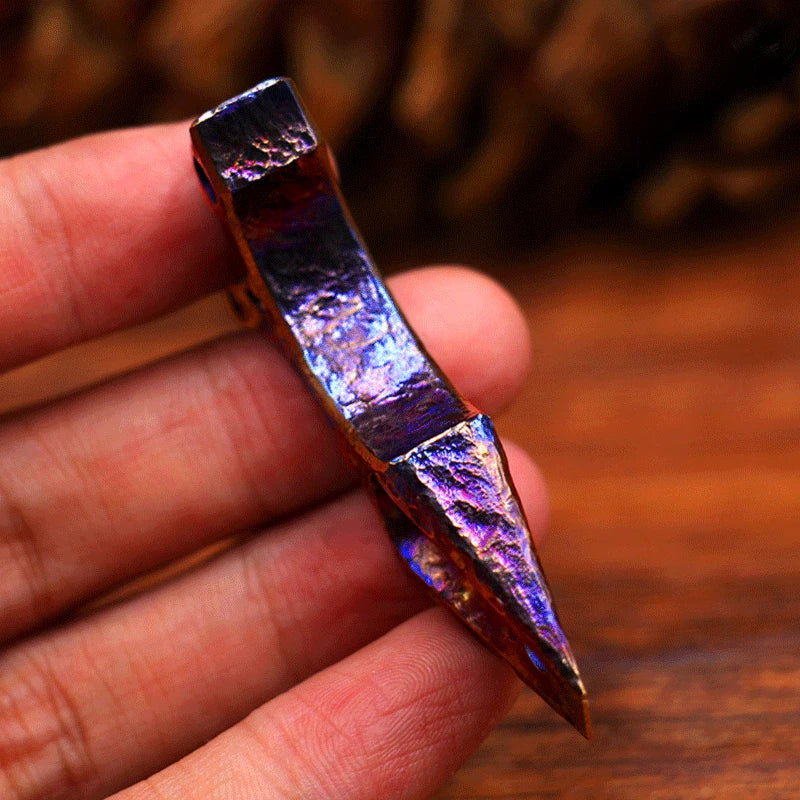 Titanium Alloy Pocket Pry Bar Crowbar Pendant Bottle Opener Keychain Multi EDC 07FC0E-D4 - KOEEK