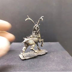 66mm Solid Copper Qilin Mythical Beast Ornament Feng Shui Home Decor 07FC0E-D4 - KOEEK