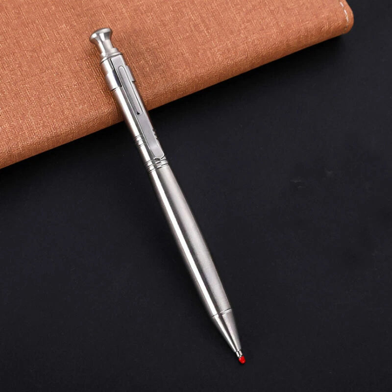 Gear Press  Pocket Ball Pen Outdoor Portable Signature Pen Metal G2 Refill EDC 07FC0E-D4 - KOEEK
