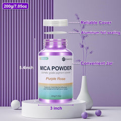 new Mica Powder,7.05OZ（200g）,Purple Rose Powder Pigment for Purple 07FC0E-D4 - KOEEK