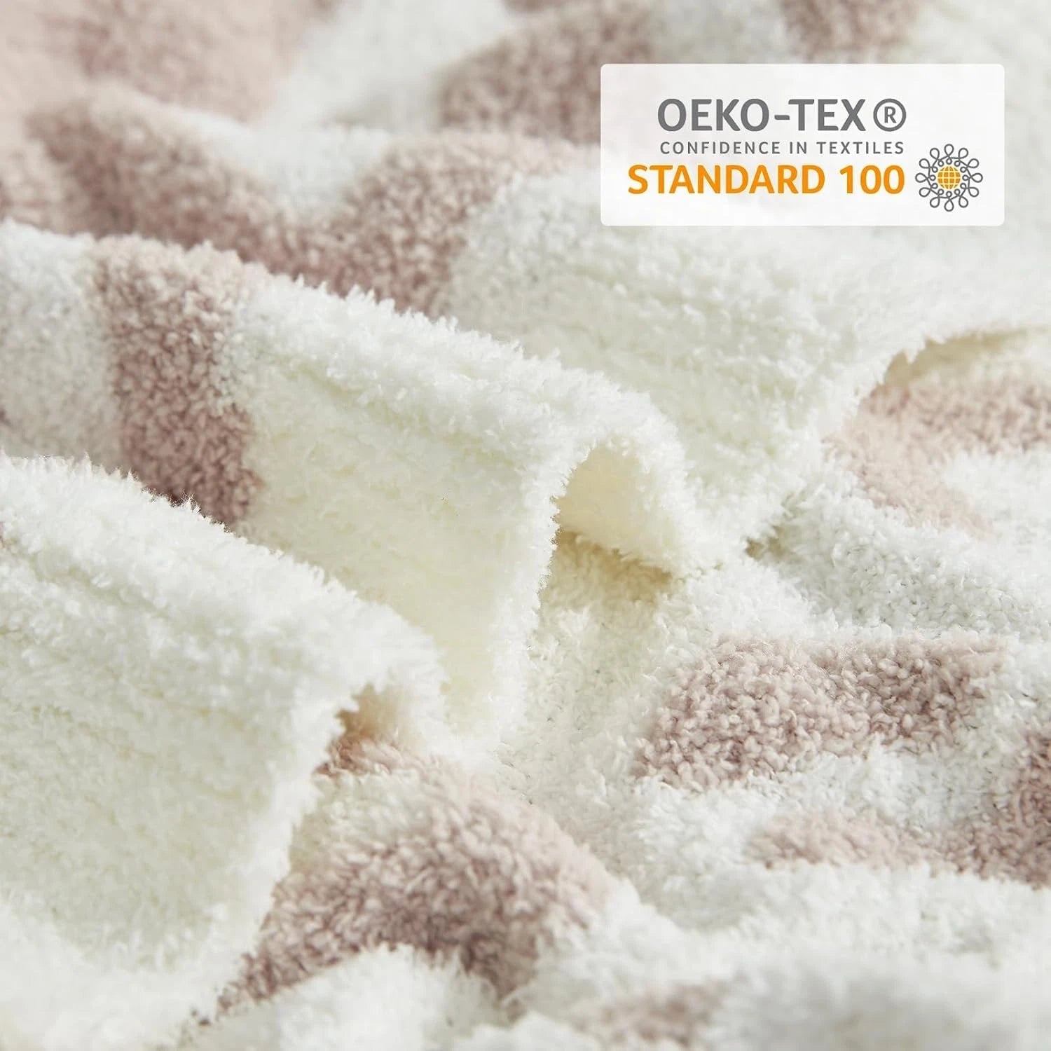 Super soft beige leopard print blanket Double size Dimensions: 60x80 inches 07FC0E-D4 - KOEEK