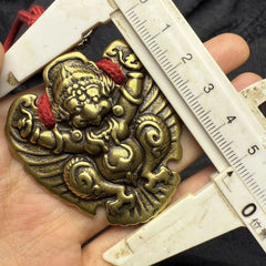 Tibetan Brass Garuda Spreading Wings Bird Pendant Amulet Collectible 07FC0E-D4 - KOEEK