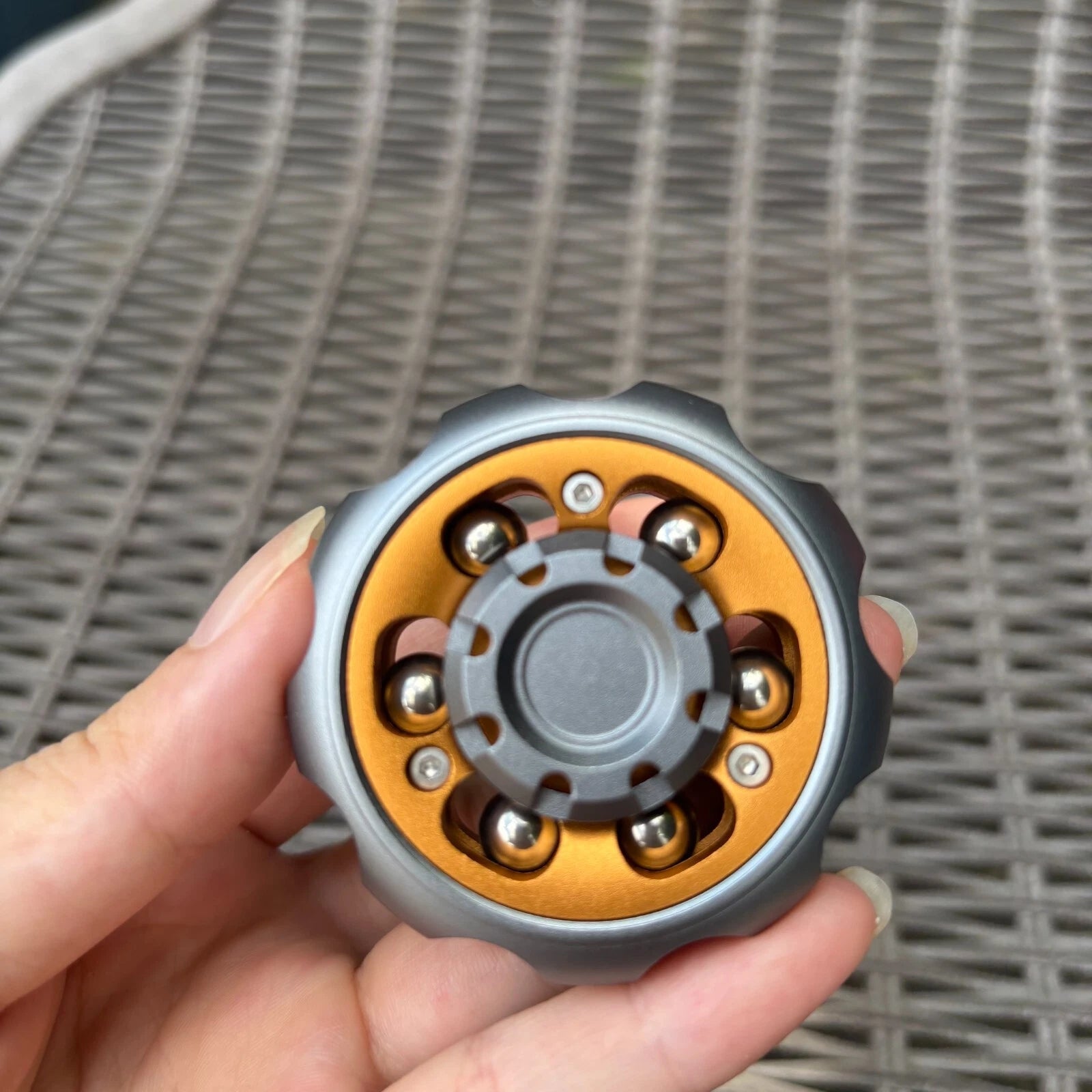EDC Metal Fidget Spinner Aluminium Alloy Spinning Top Tip Stress Relief Toy Gyro 07FC0E-D4 - KOEEK