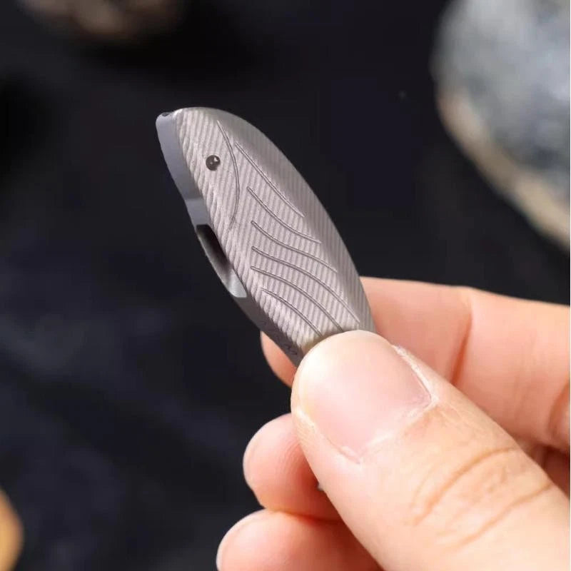Titanium Safety Whistle Emergency Survival Whistle Necklace Outdoor Travel EDC 07FC0E-D4 - KOEEK