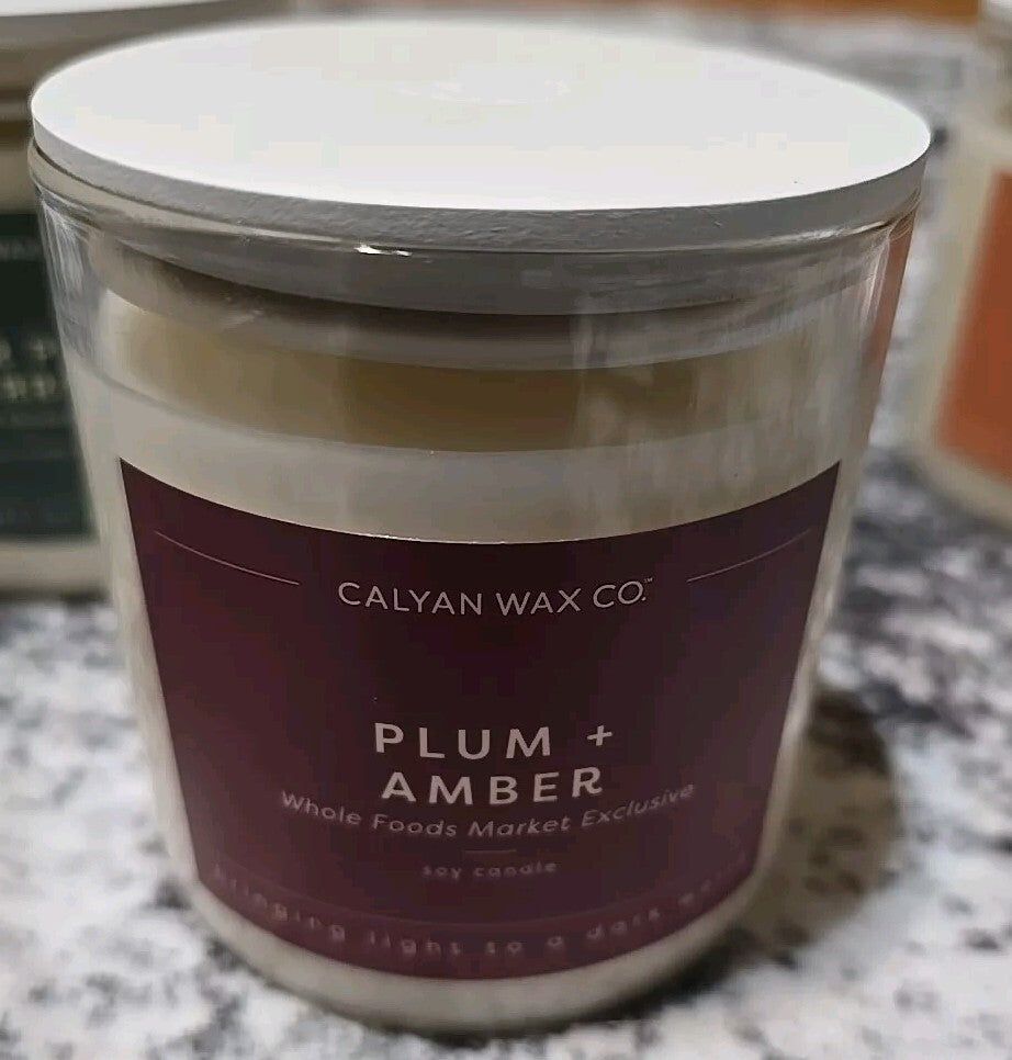 (3) Calyan Wax Co Whole Foods Exclusive Candles Winter Pine Plum Chestnut 8.8oz 07FC0E-D4 - KOEEK
