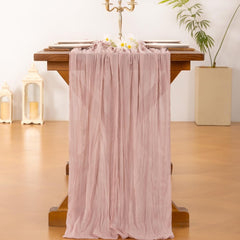 new Socomi Pink Cheesecloth Table Runner Summer Boho 10ft x 1pc, Dusty SOCOMI - KOEEK