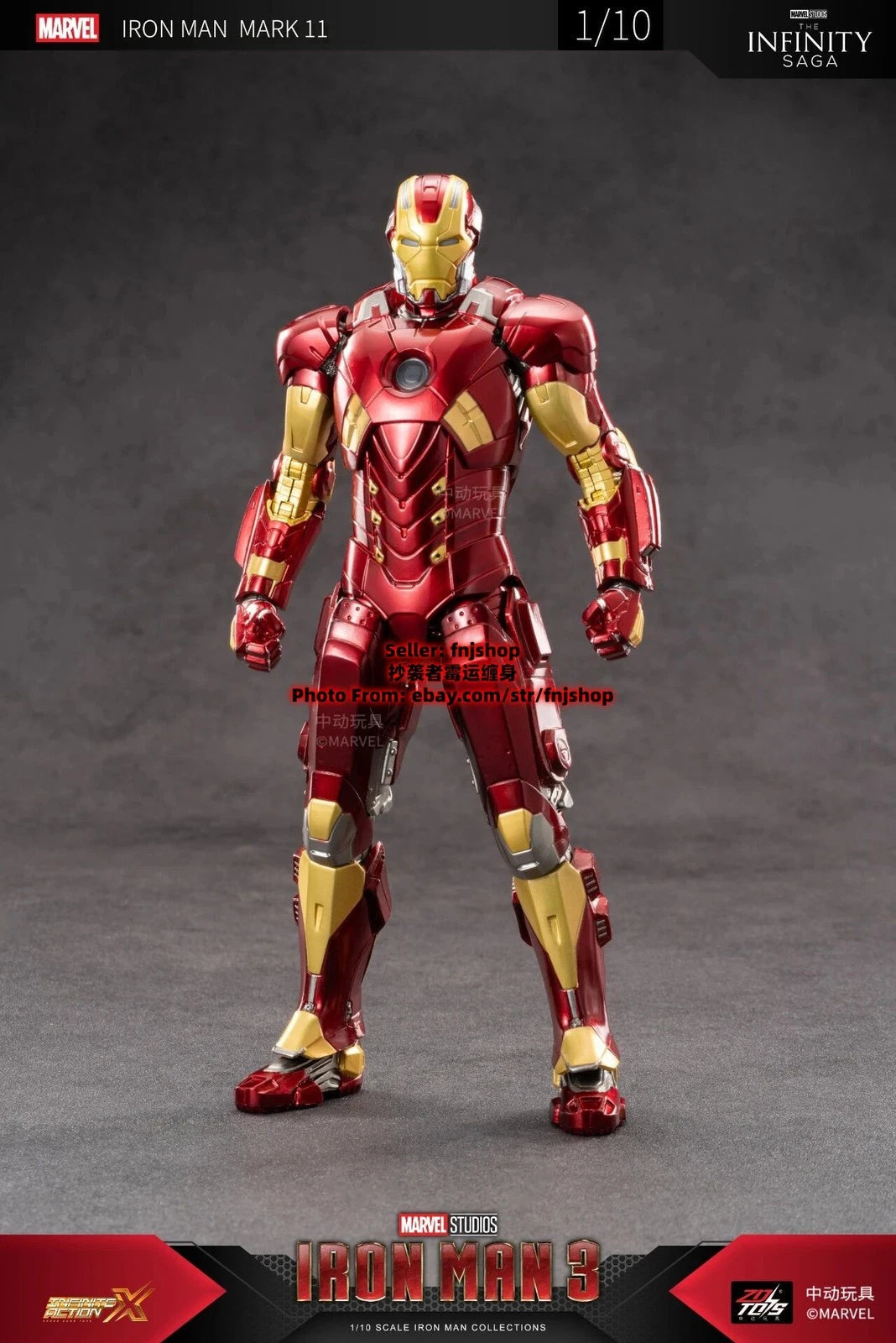 ZD TOYS INFINITY SAGA MK11 Mark11 Iron Man 3 Series 1/10 Action Figure IN STOCK ZD_TOYS - KOEEK
