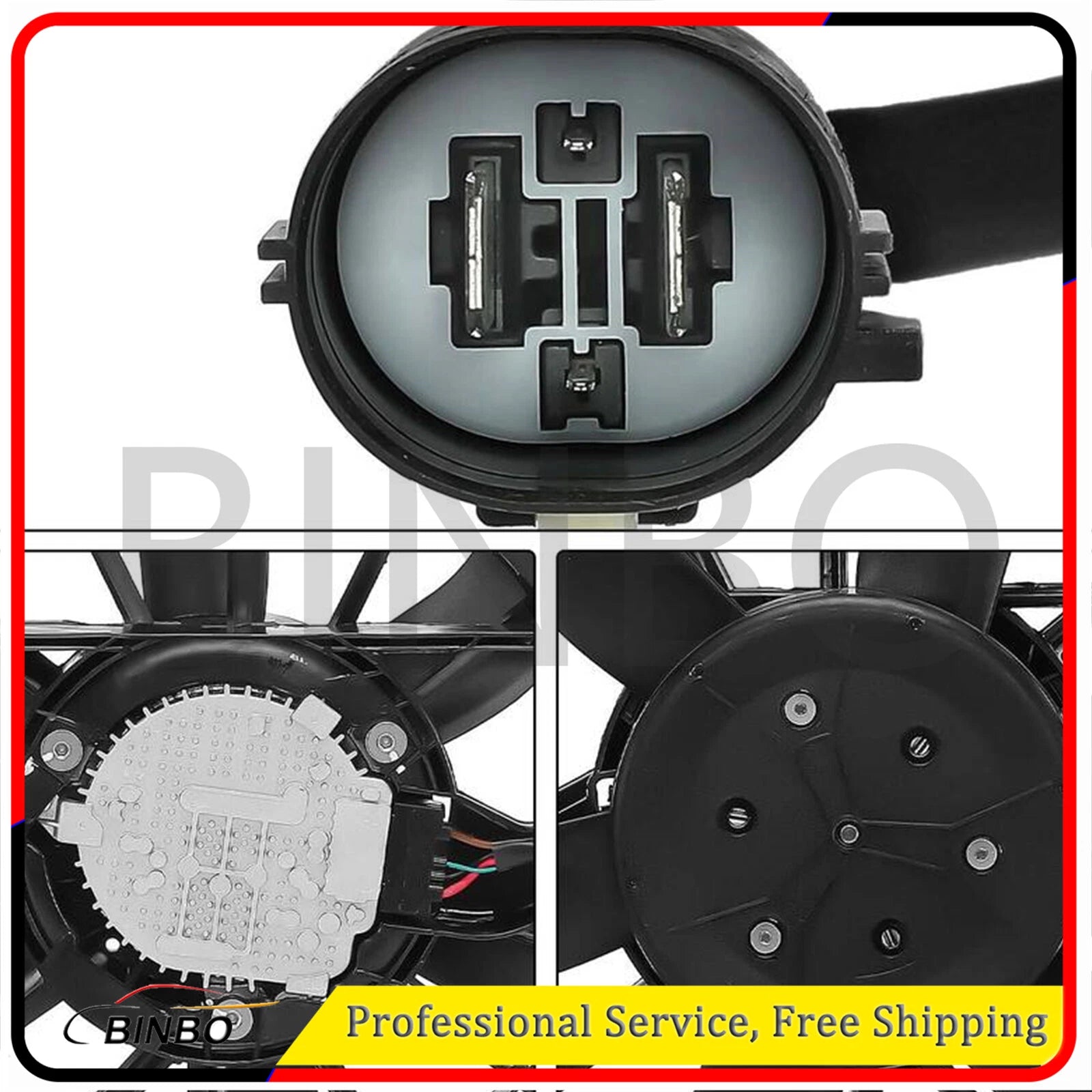 Engine Radiator Cooling Fan Assembly for Land Rover Range Rover Sport 2014-2016 07FC0E-D4 - KOEEK