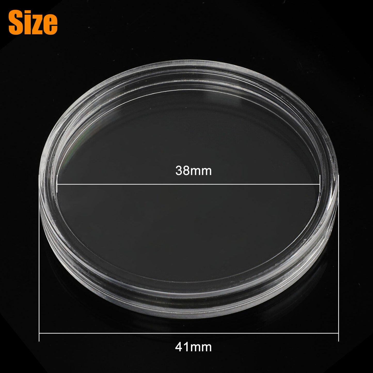 100 Pcs 38mm Coin Capsule Container Storage Holder Case for Morgan Peace Dollars