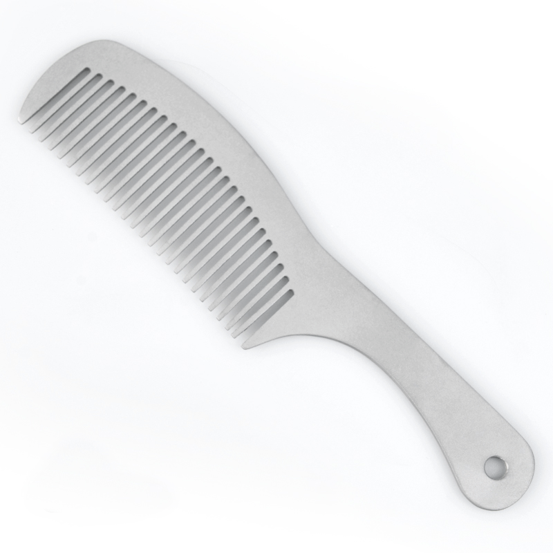 EDC Titanium keychain Antistatic Comb Unique Fashion Comb Health Hair Hole Comb 07FC0E-D4 - KOEEK
