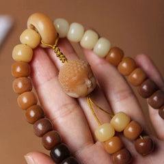 Bodhi Root Handheld Barrel Bead Buddha Weathered Bodhi Bracelet Bead Hand 07FC0E-D4 - KOEEK
