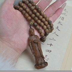 108 Beads Mala Necklace Multi Layer Buddhist Gift Agarwood Bracelet White Kyara 07FC0E-D4 - KOEEK
