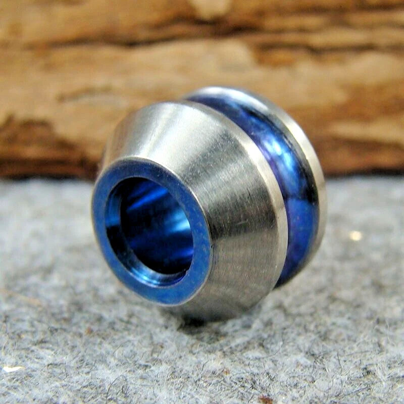 2pcs Titanium Lanyard Bead EDC Knife Paracord Beads Necklace Bracelet DIY Beads 07FC0E-D4 - KOEEK