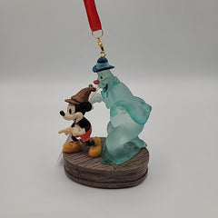 BNWT Disney Lonesome Ghosts - Mickey Mouse and Ghost Halloween Light-Up Ornament DISNEY - KOEEK