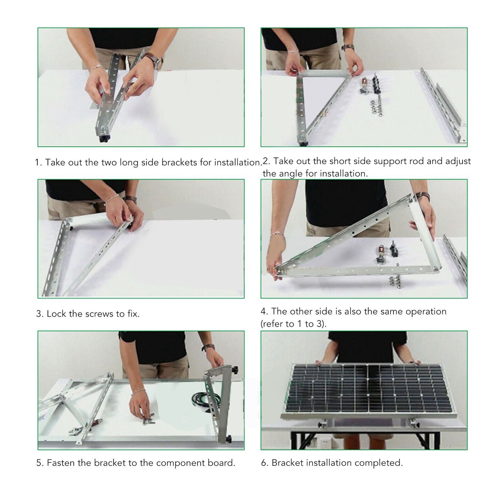 new Solar Panel Tilt Bracket Adjustable Foldable Universal Aluminium Mount 41inch koeek - KOEEK