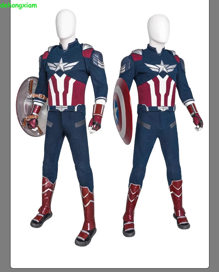 Captain America 4 Falcon Sam Wilson Men Cosplay Costume Top Pants Outfits Props 07FC0E-D4 - KOEEK