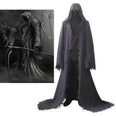 Grim Reaper Cosplay Costume Cloak Full Set Mask Custom Made Unisex Halloween 07FC0E-D4 - KOEEK