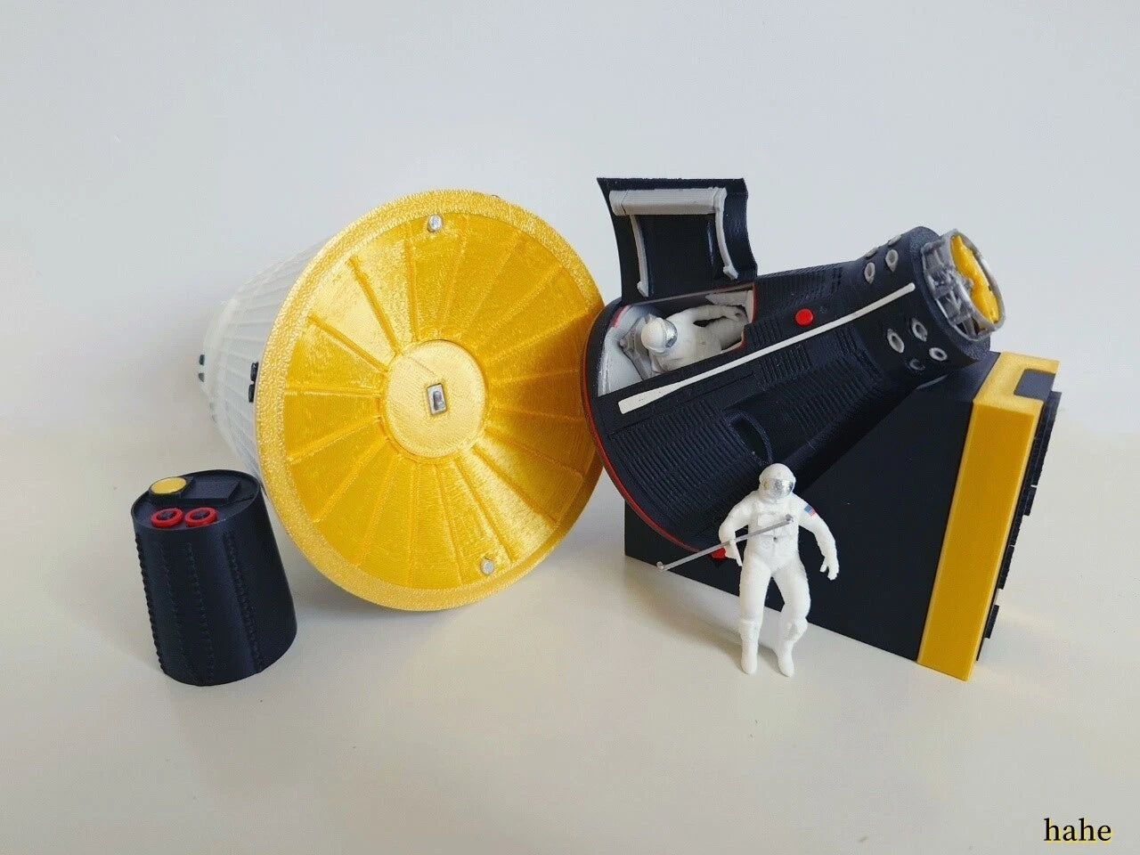 1/32 7.6'' High Gemini Manned Spacecraft  3D Printed Plastic Finished Model 07FC0E-D4 - KOEEK