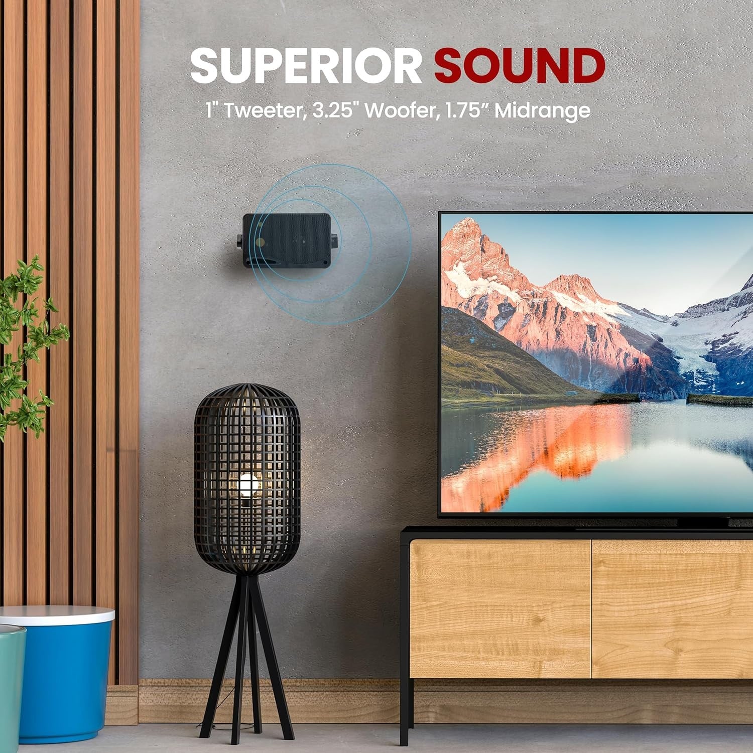 new Pyramid 3-Way Indoor Outdoor Speaker System - 3.5 Inch 200W Pair of Mini Box... PYRAMID - KOEEK
