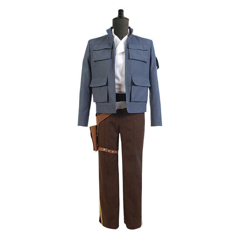 Star Wars Han Solo Cosplay Coat Jacket Pants Holster Party Men Cosplay Costumes 07FC0E-D4 - KOEEK