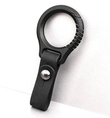EDC Titanium Alloy Leather Car Keychain Portable Key Ring Waist Hanging Pendant 07FC0E-D4 - KOEEK