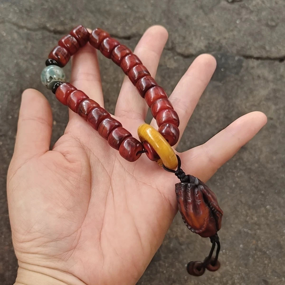 Tibetan Beads Bracelet Men Buddhist Trendy Handmade Jewelry 07FC0E-D4 - KOEEK