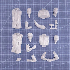 1/16 Resin Figure Model Kit WWII US Tank Crew 4 Figures Unassembled Unpainted 07FC0E-D4 - KOEEK
