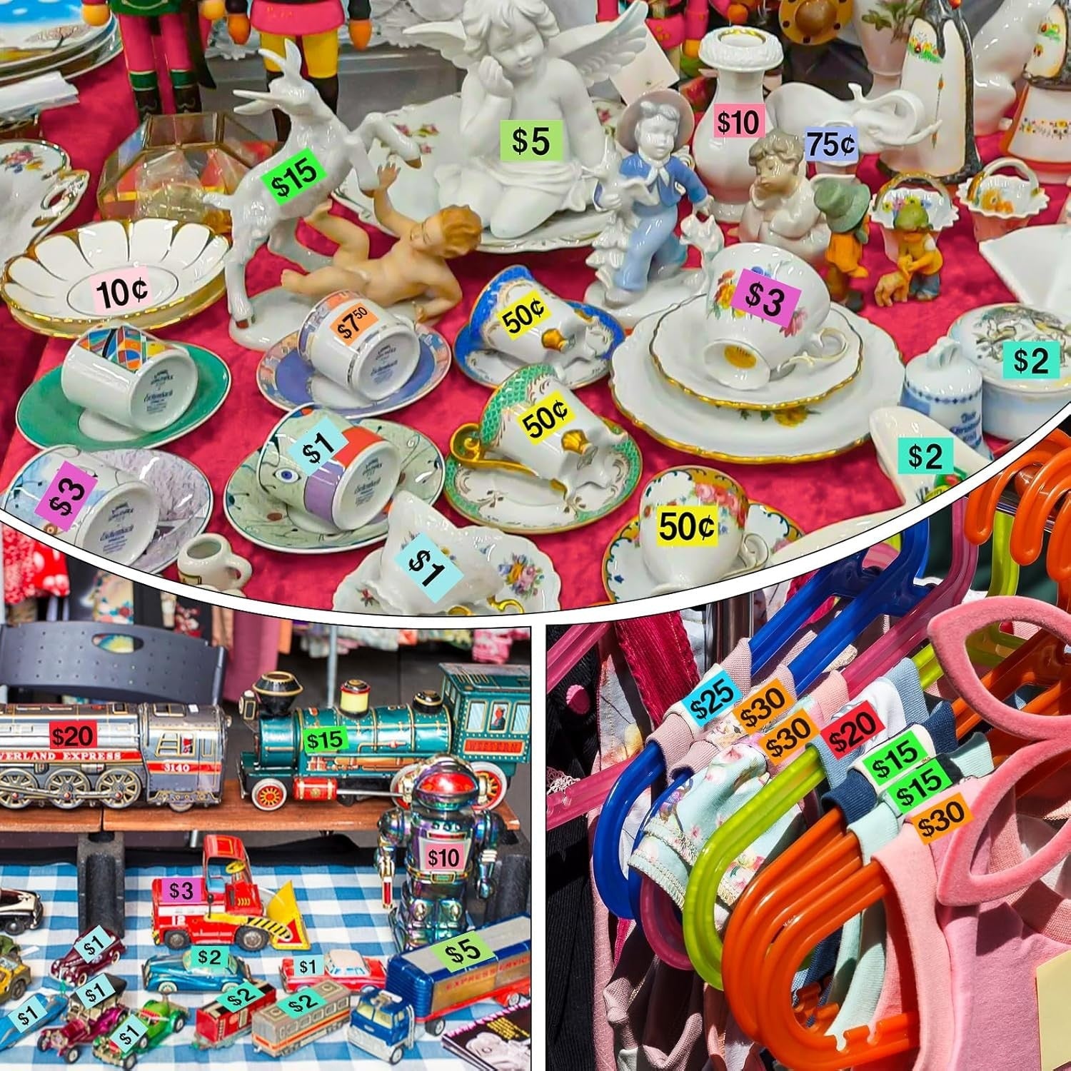 new 5460 Pcs Garage Sale Stickers, X Yard x 3/4", Multicolor 07FC0E-D4 - KOEEK