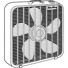 new Air King 9723 Box Fan 20 In Blade Dia, Non-Oscillating, 3 Speeds, 120V Ac, 6 koeek - KOEEK