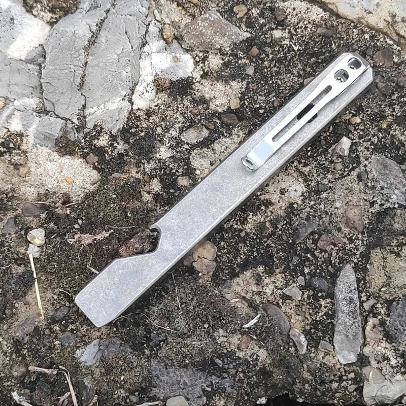 Hot Titanium Alloy Crowbar Deep Pocket Pry Bar EDC Bottle Opener Open Box Cutter 07FC0E-D4 - KOEEK