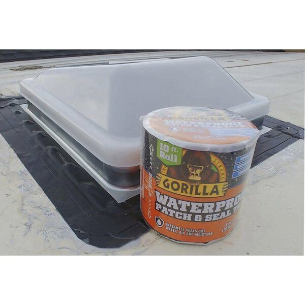 ny Gorilla Lim 4612502 Tagreparationstape, Sort, 4" X 10 Ft. Str.