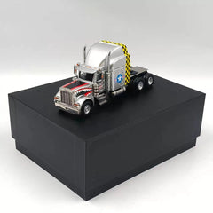 Fine Works 1:64 Peterbilt Semi Truck Tractor Diecast Model With Box Collectible 07FC0E-D4 - KOEEK