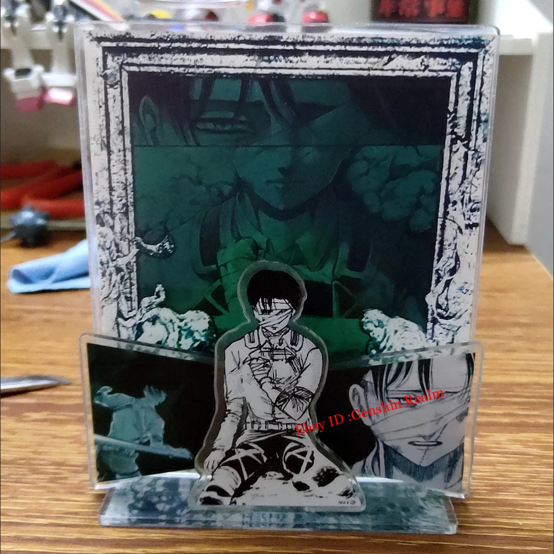Anime Attack On Titan Levi Final Showdown Desktop Stand Figure Collection Decor 07FC0E-D4 - KOEEK