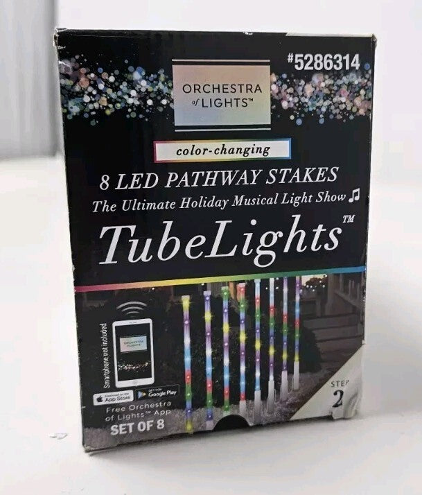 8 Gemmy Orchestra of Lights Color-Changing LED Tube Light Pathway Lights 5286314 GEMMY - KOEEK