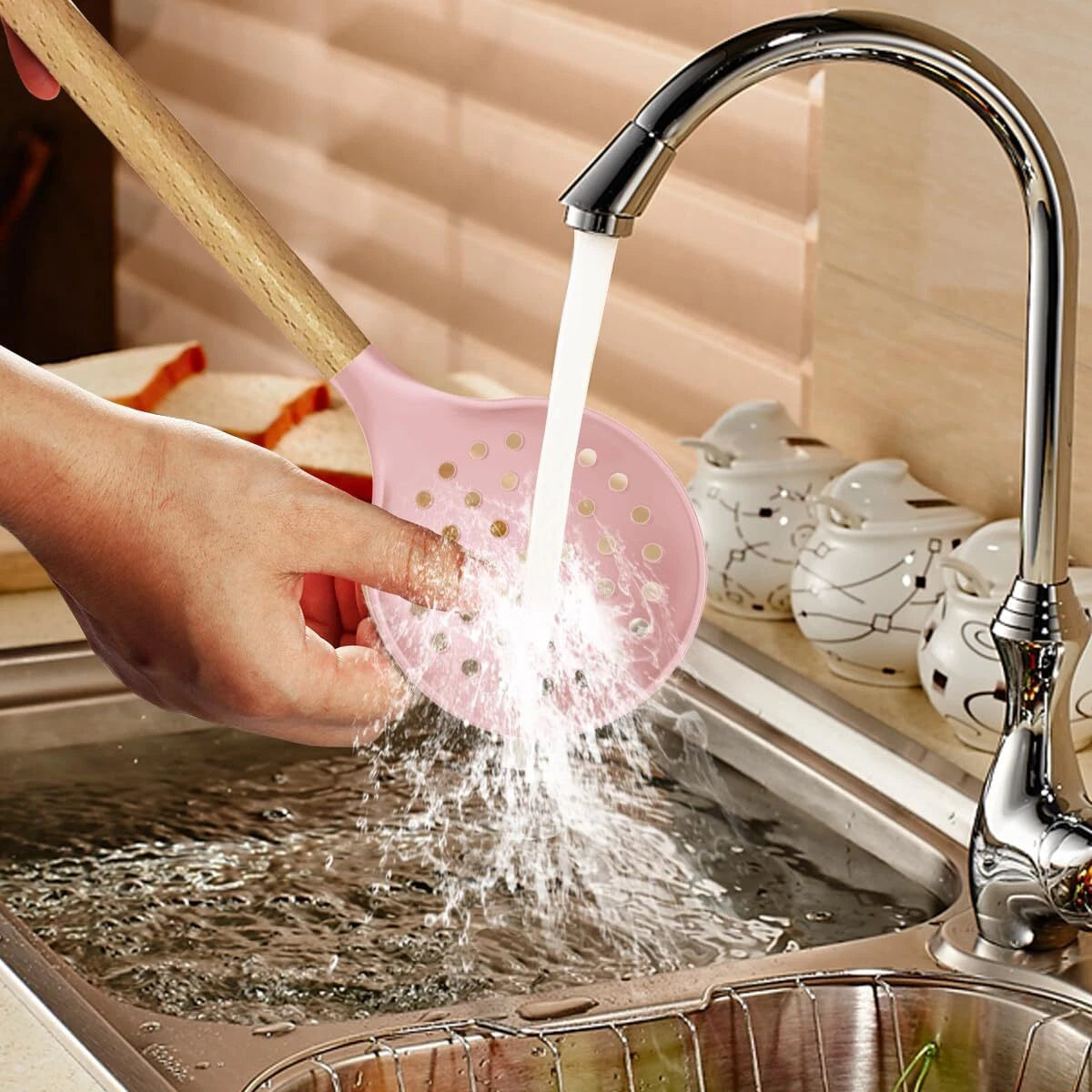 Silicone Cooking Utensils Set - 446°F Heat Resistant Silicone Kitchen Utensils 07FC0E-D4 - KOEEK