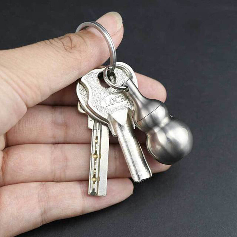 Solid TC4 Titanium Alloy Outdoor EDC Multi Tools Waterproof Medicine Pill Box 07FC0E-D4 - KOEEK