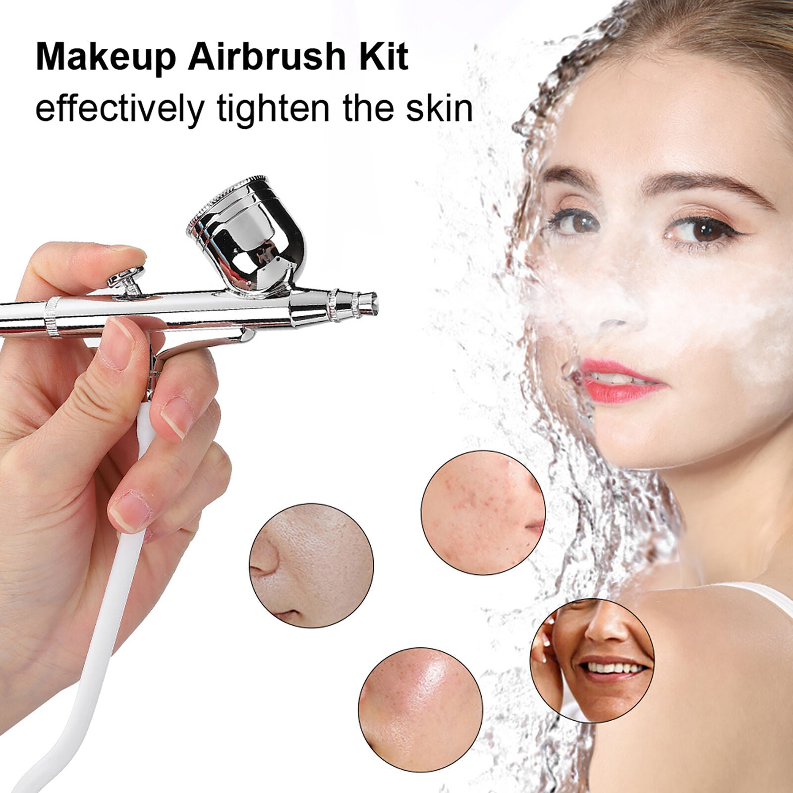 new Airbrush Spray Oxygen Sprayer Face Moisturizing Airbrush Pink(US Plug ) HGF koeek - KOEEK