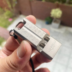 EDC TC4 Titanium Lightweight Keychain Safe Whistle Outdoor Survival Whistle Tool 07FC0E-D4 - KOEEK