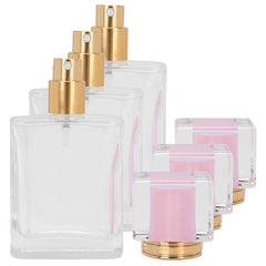 new 50ml Refillable Perfume Bottle Spray Liquid Empty Atomizer Container(Pink ) HGF koeek - KOEEK