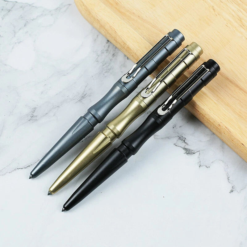 Aluminum Alloy Tool EDC Toy Pen Tungsten Steel Head Portable Pen W/clip Gift 07FC0E-D4 - KOEEK